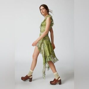 NEW Urban Outfitters Hyacinth Lace Spliced Midi Dress